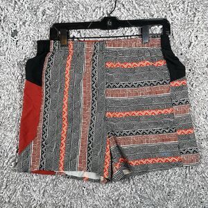 Janji AFO Middle Shorts Men’s Medium Lined Aztec Multicolored Stretch Activewear